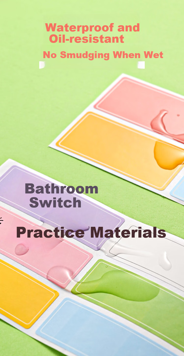 NVV Large Label Stickers 80pcs 60x30mm Adhesive Handwritten Self-Adhesive Colorful Name Price Tags Office Stationery Sticky Notes BL-06 6