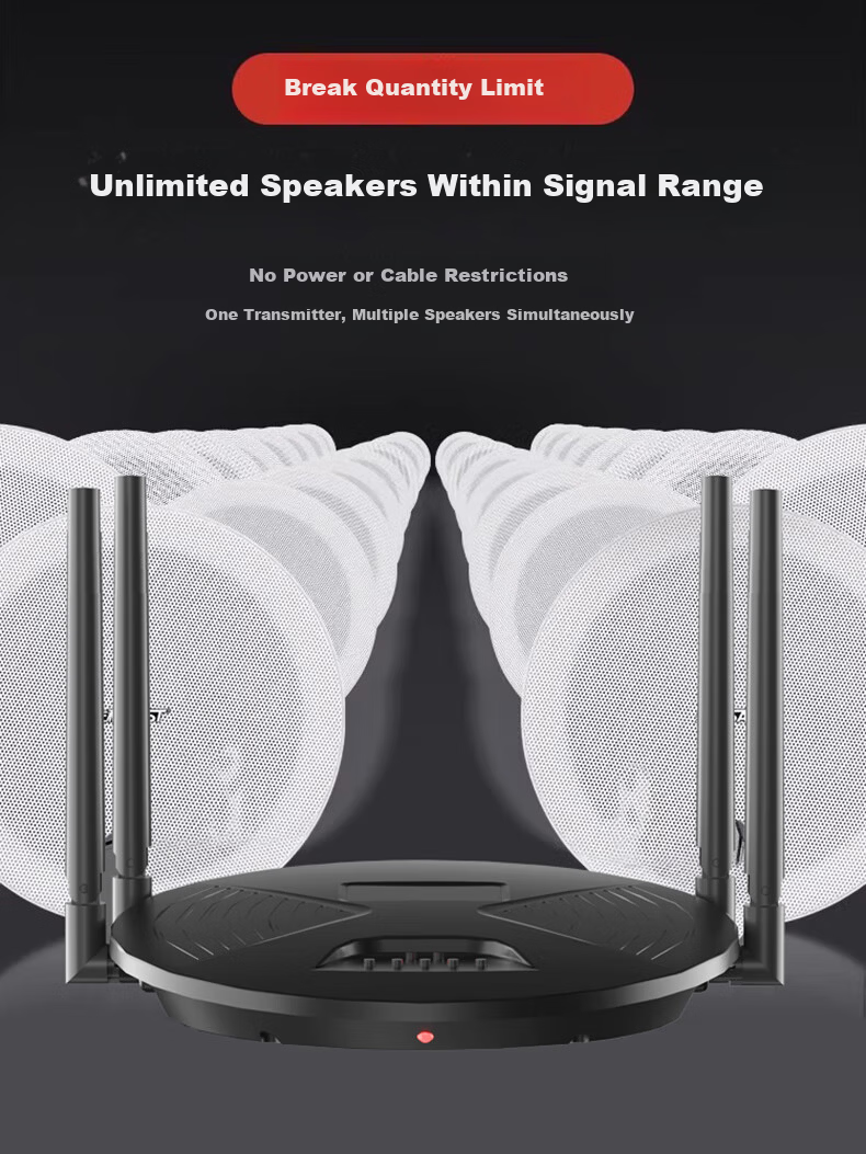 SAST RR808 Wireless Bluetooth 60W Wall-Mounted Speaker Set 6-Inch Supermarket Store Classroom Wall Background Music Public Broadcast Speaker System One-to-One 4