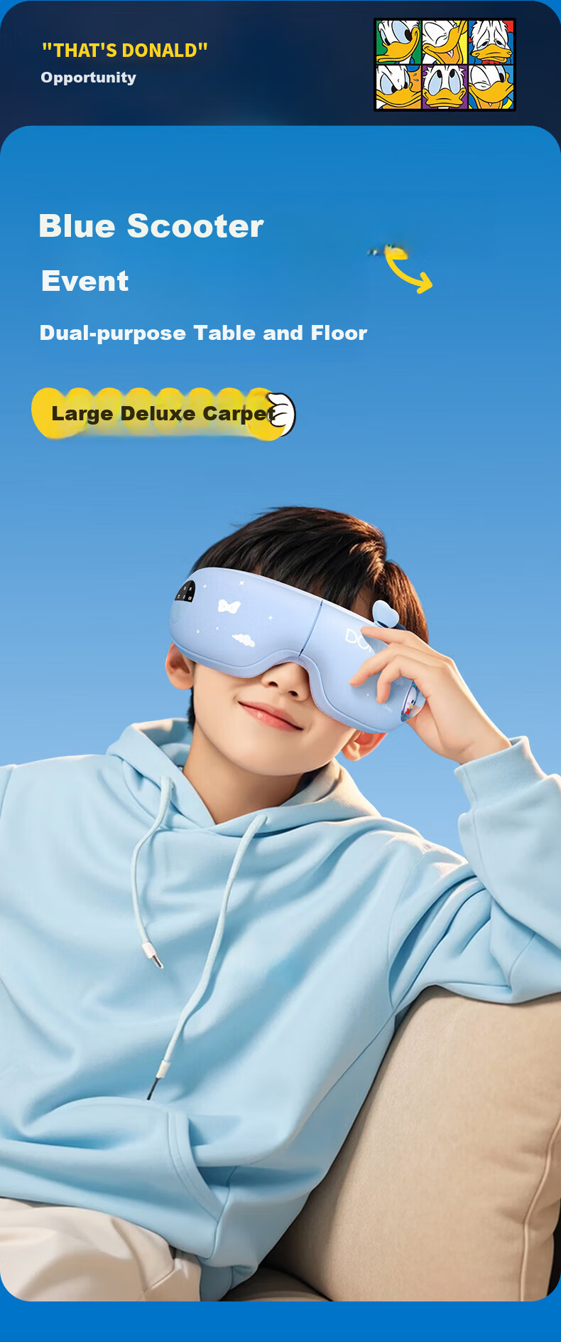 Disney Donald Duck Eye Massager Boys Birthday Gift for Children 10+ Practical Eye Massager for 12-15 Year Olds Elementary and Middle School Boys Children's Day Gift 4