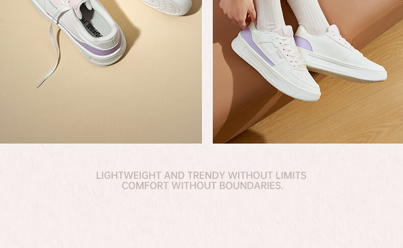 361° Qinghe 2 New Trendy Platform Leather Casual Sneakers Women's White Shoes 682636618-1 29