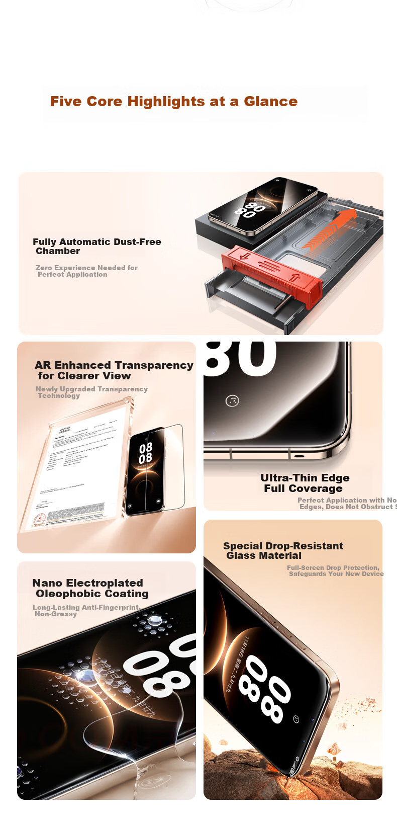 DIVI AR Ultra-Clear Tempered Glass Screen Protector for Huawei Mate80/Mate80 Pro, Full Coverage, Anti-Fingerprint, Anti-Drop, Explosion-Proof Film 6