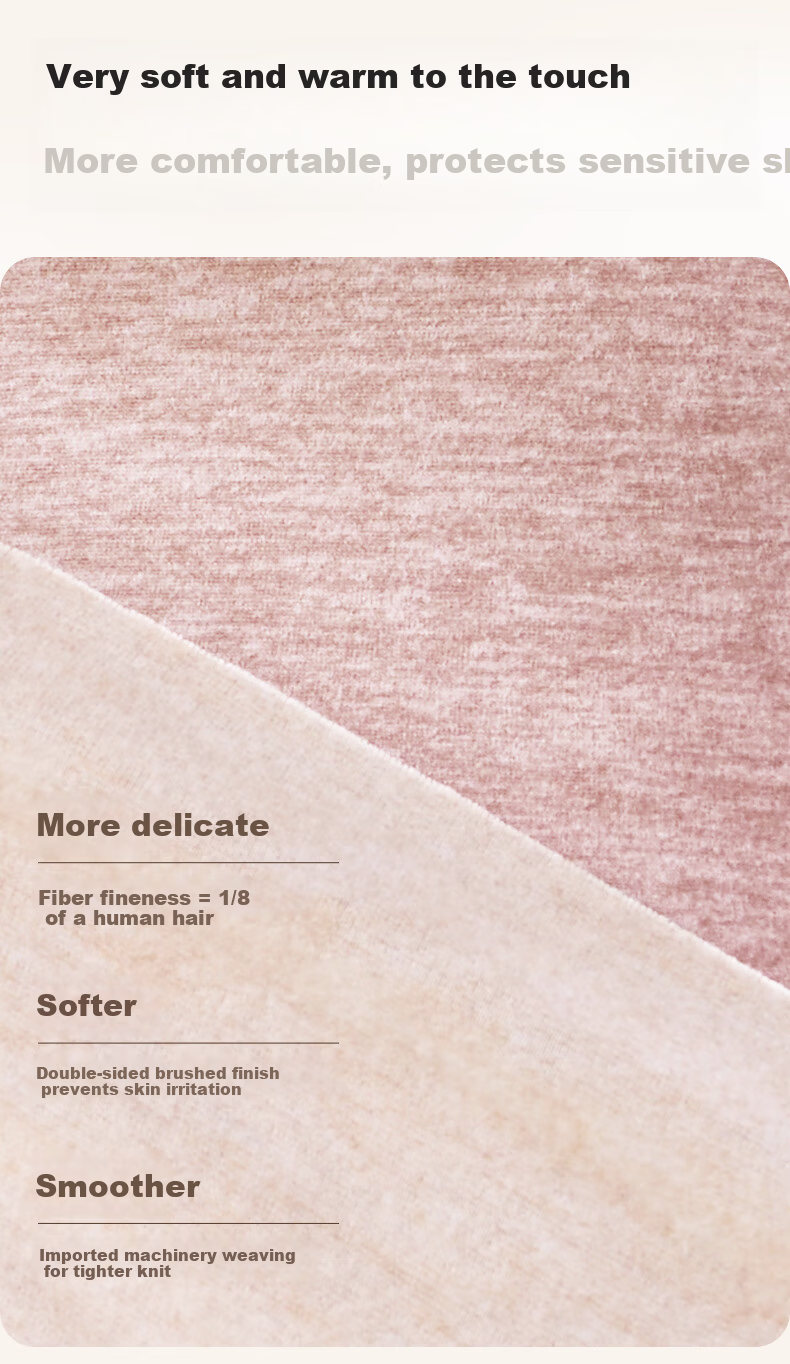 MiiOW Cashmere Silk Maternity Thermal Underwear Women Autumn Winter Postpartum Nursing 10A Antibacterial Double-Sided Fleece Maternity Pajama Set 4