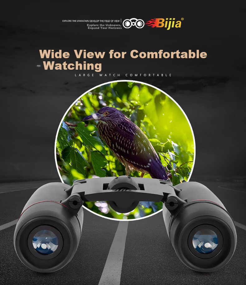 BIJIA Compact Night Vision Binoculars Professional Outdoor 10000m High Power HD Mini Kids Blue Light Protection 6