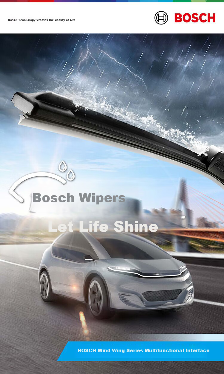 BOSCH Wind Wing U Wiper Blade, 22/18 Inches, Compatible with Changan CS35/CX30/Zhixiang/Kesai5/Chuanqi GS4/GA4 1