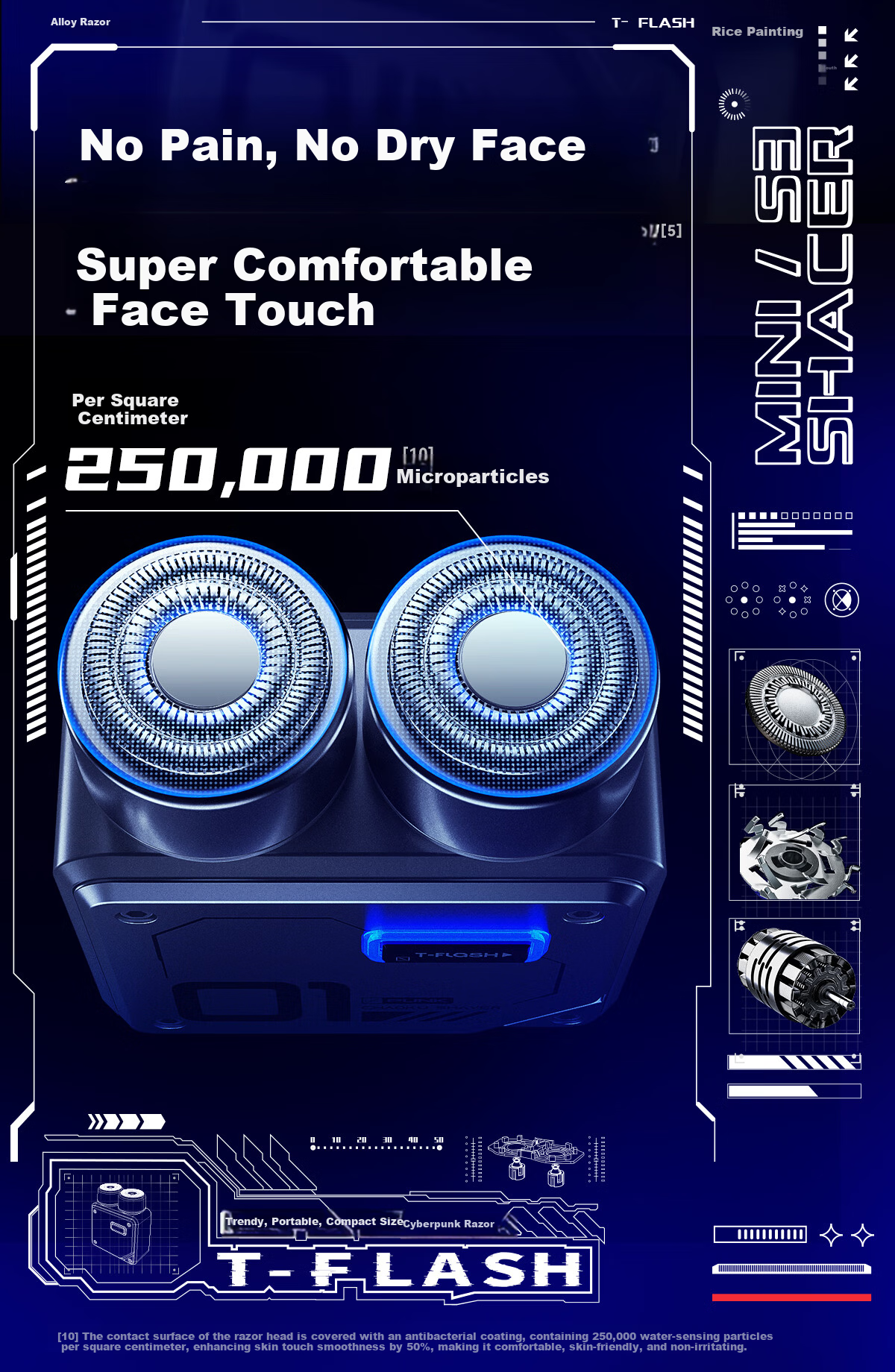 Tongshi Aiqi S9 High-Speed Dual-Head Alloy Body Portable Mini Men's Electric Shaver Birthday Anniversary Gift for Husband Boyfriend Custom Gift Box 9