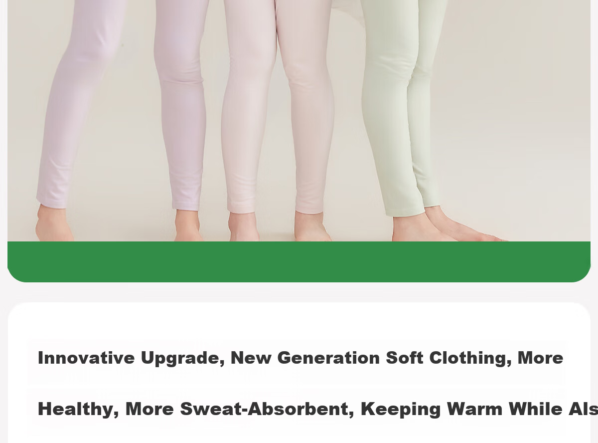 Urban Beauty Girls' Autumn Thermal Underwear Set Cotton Seamless Crew Neck for Teenagers Middle and High School Students 4