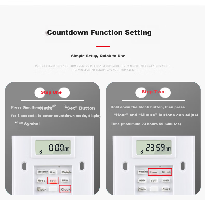 Xiya T21 Panel Timer Switch 250V Fully Automatic Wall-mounted Smart Time Control Microcomputer Advertising Light Timer 10