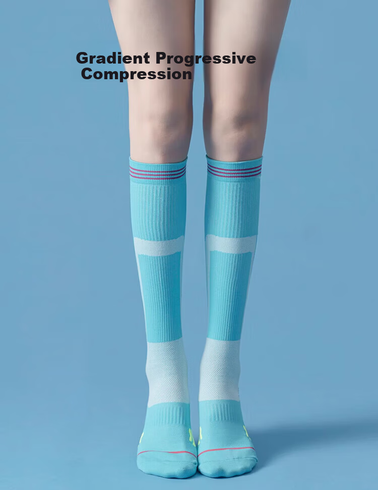Dewick Sports Compression Socks Calf Muscle Support Running Cycling Jump Rope Basketball Mountaineering Professional Fitness Long Tube 2 Pairs L 5