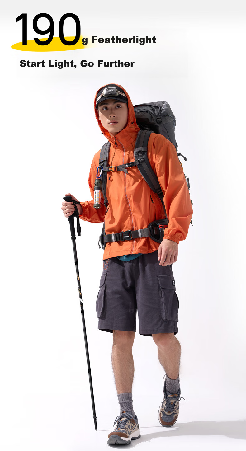 CAMEL Dune Carbon Fiber Professional Outdoor Hiking Trekking Lightweight Folding Walking Stick Mozi Mi 3022 4