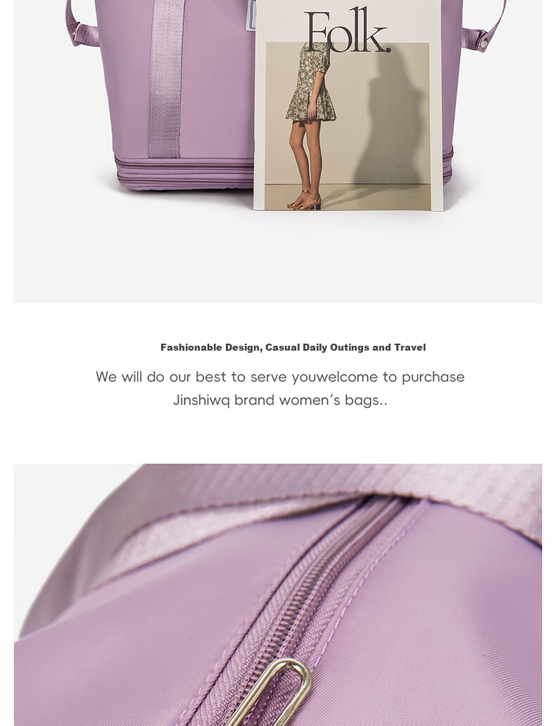JINSHIWQ Travel Bag Large Capacity Rolling Travel Duffle Bag Portable Maternity Storage Bag with Wet and Dry Separation 15