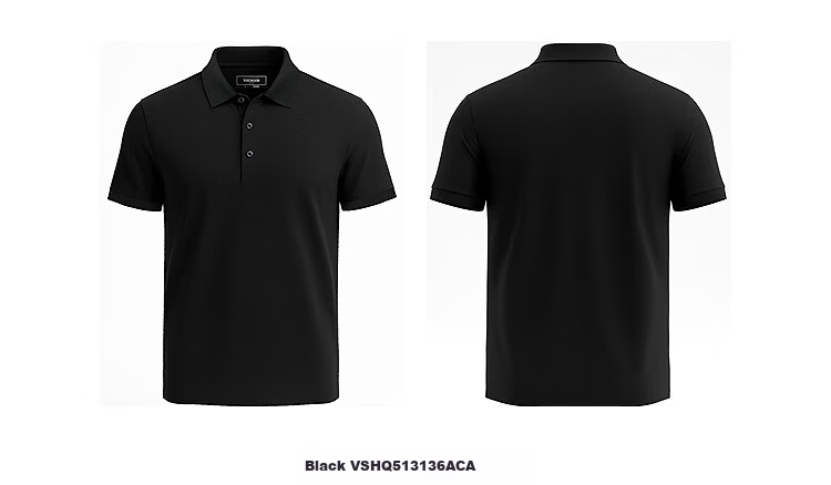 YOUNGOR Men's Summer Short Sleeve Polo Shirt UPF100+ Antibacterial Sun Protection Cooling Business Outdoor Collared T-Shirt 513136D 30