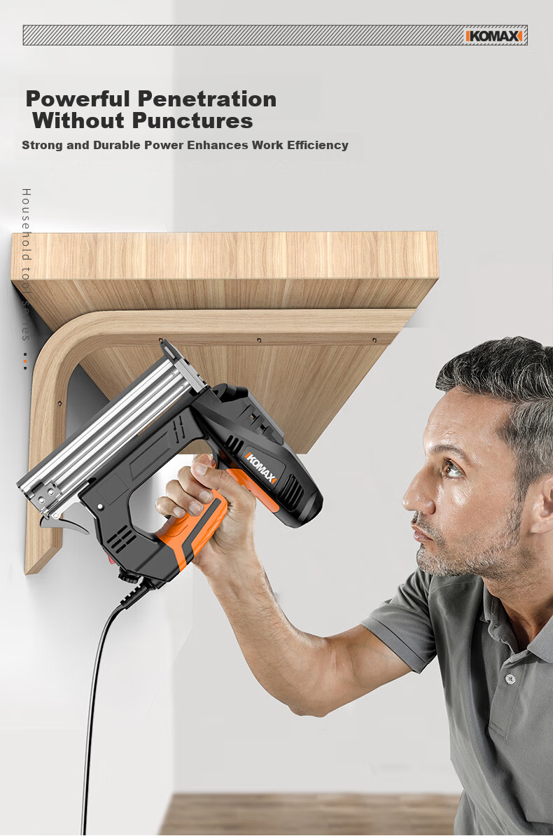 KEMAISI Electric Nail Gun F30 Straight Nail Gun Staple Gun Carpentry Tool Pneumatic Nail Gun Steel Nail Gun Nailer 7