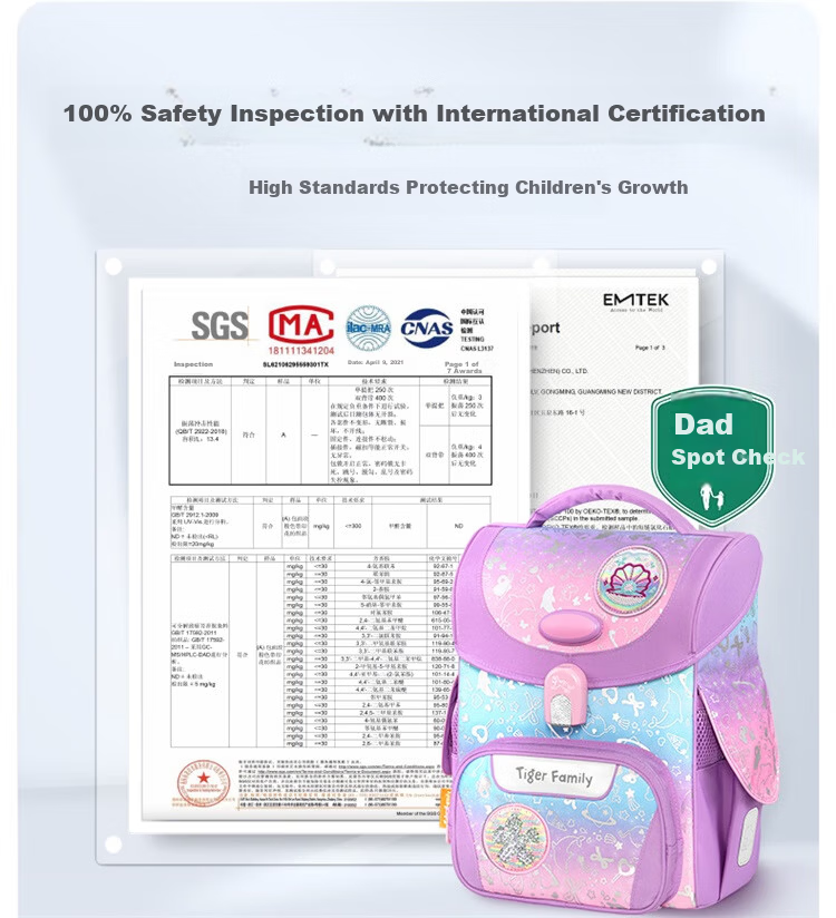 TigerFamily Primary School Backpack for Grades 1-3, Spine Protection And Load Reduction Children's Backpack, Double Shoulder Bag 8