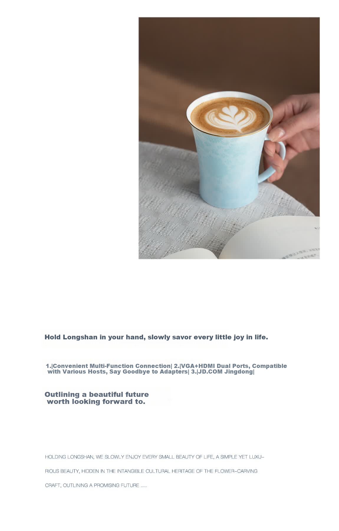 Gubopa Carved Jingdezhen Large Capacity Premium Exquisite Handmade Mug High-Value Coffee Cup Ceramic Birthday Gift Box Set 21