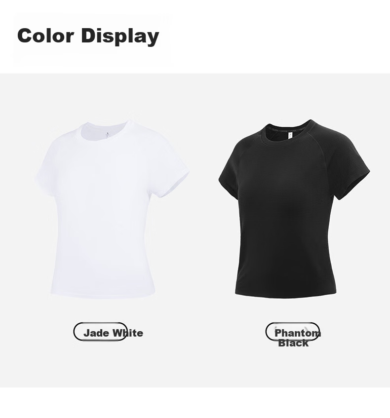 CAMEL Quick-Dry Sports T-Shirt Women Breathable Running Training Short Sleeve Top Y26BK1L3018 Jade White L 14