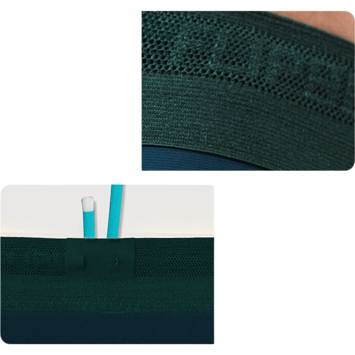 Feibit Kangaroo Pants Pro Men's Compression Running Breathable Moisture-Wicking Quick-Dry Pants Deep Sea Green L