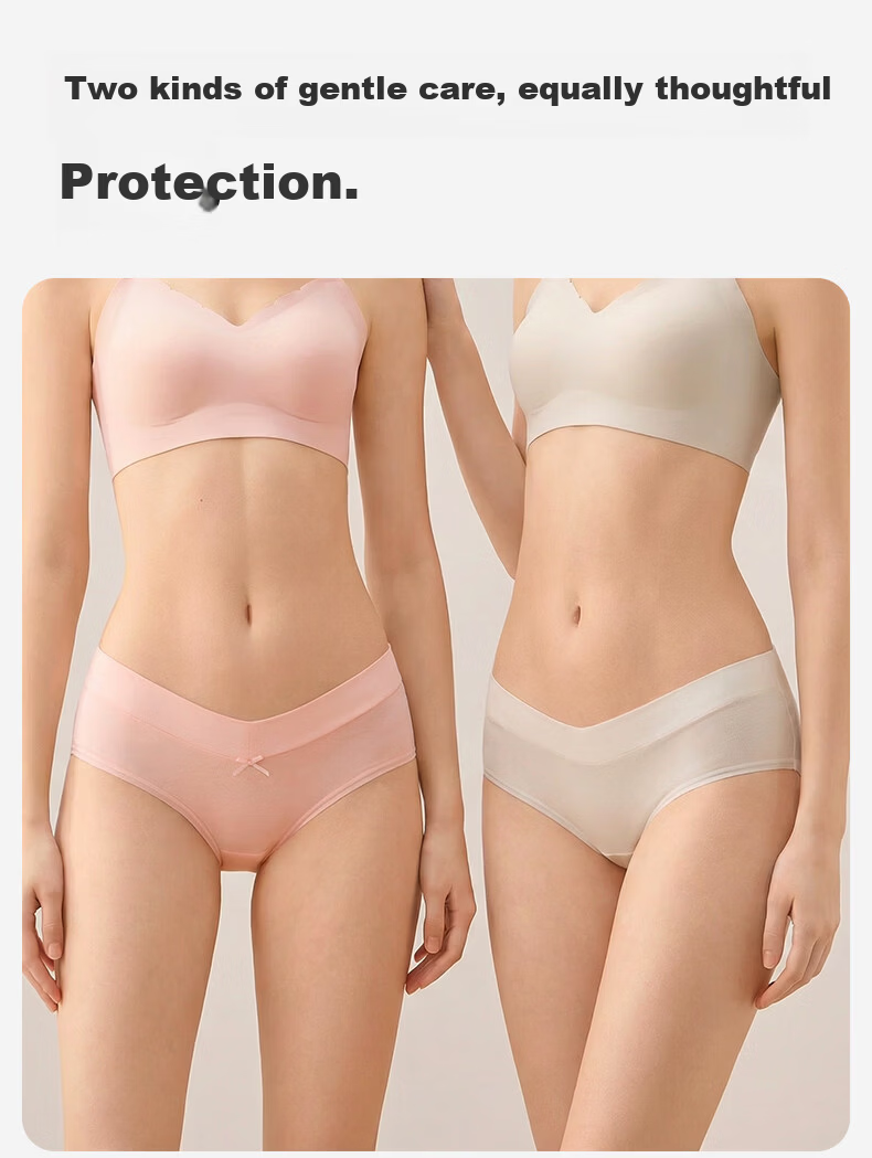 Shiyuejiejing Maternity Underwear, Low-Rise Cotton, for Early And Late Pregnancy, Postpartum Belly Support Panties, 4-Pack, XXL Size 5