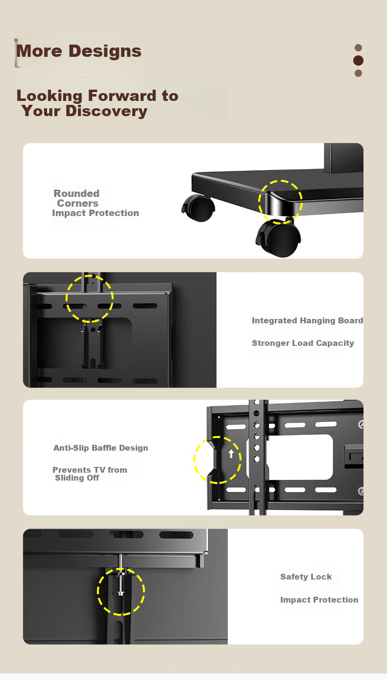 Geer 32-60 Inch Mobile TV Stand Video Conference LCD Screen Universal Floor Cart Rotatable Horizontal and Vertical Mount Floor Stand 9
