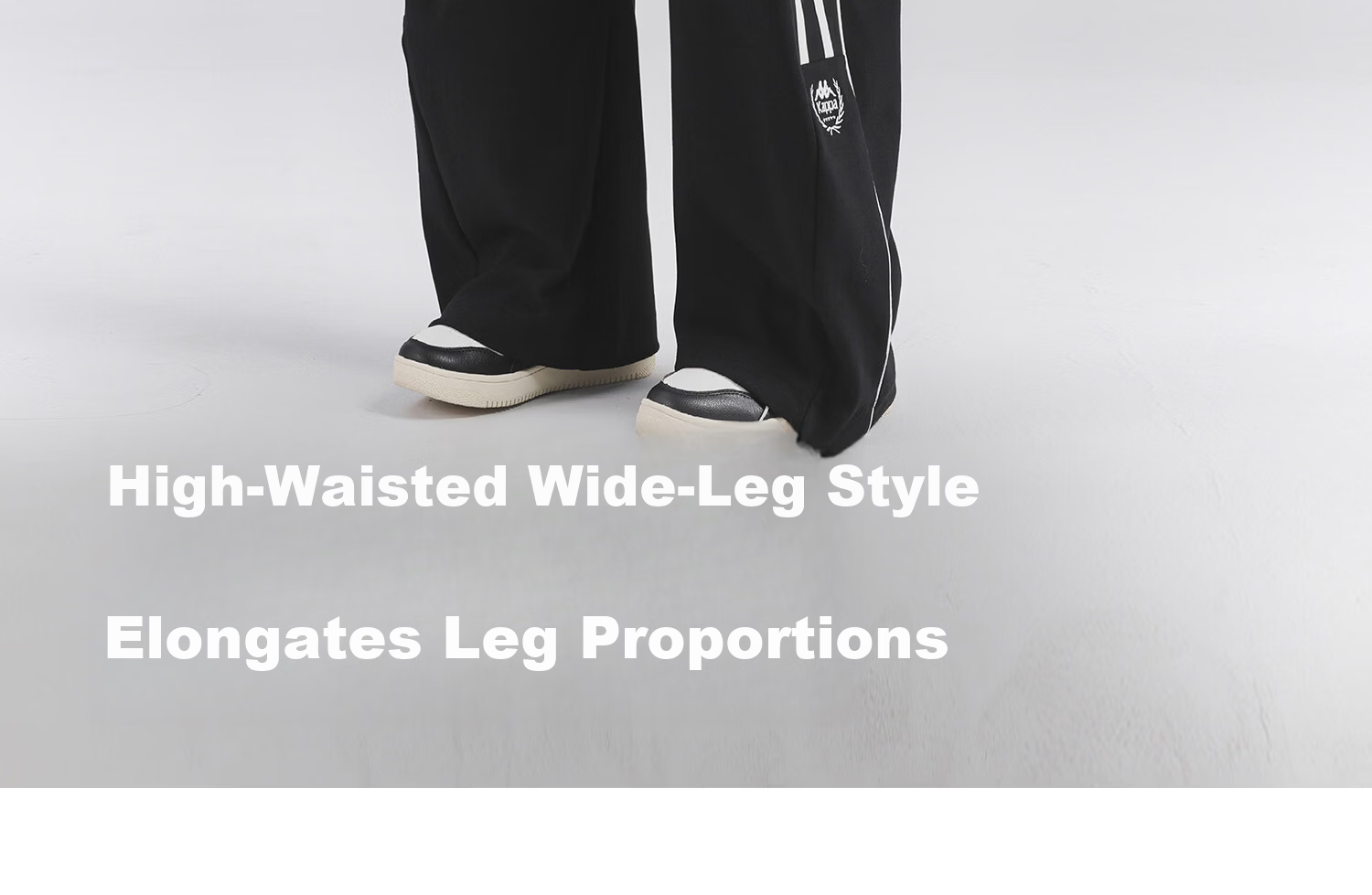 Kappa Women's Back-to-Back Sports Pants Spring New Striped Loose American Straight-Leg Trousers Simple Pants K0G42AK32D 10