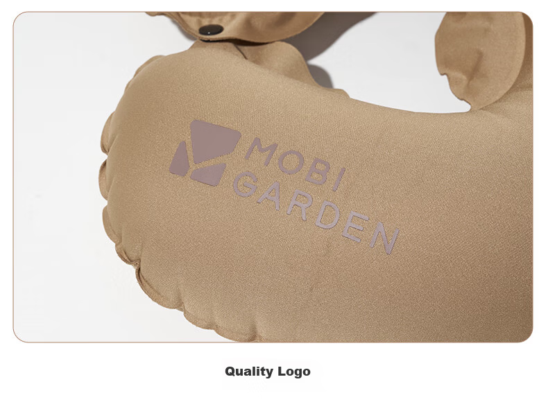 MOBIGARDEN Inflatable U-Shaped Neck Pillow for Outdoor Travel, Airplane, High-Speed Rail NX22663028 Warm Sand Color 14