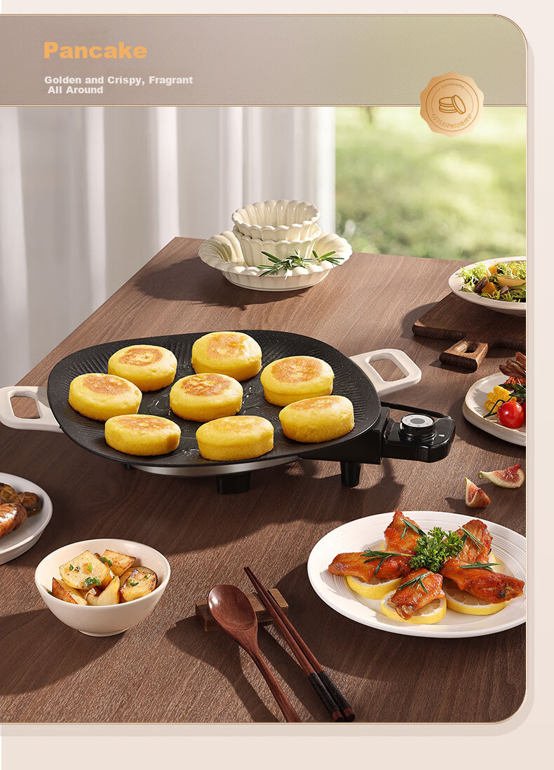 SUPOR Electric Grill Pan, Home Electric Barbecue Grill, Multi-Functional Pot for Grilling Skewers And Meat, Non-Stick Grill Machine with Detachable Design for 3-5 People, GJ3723P805 11