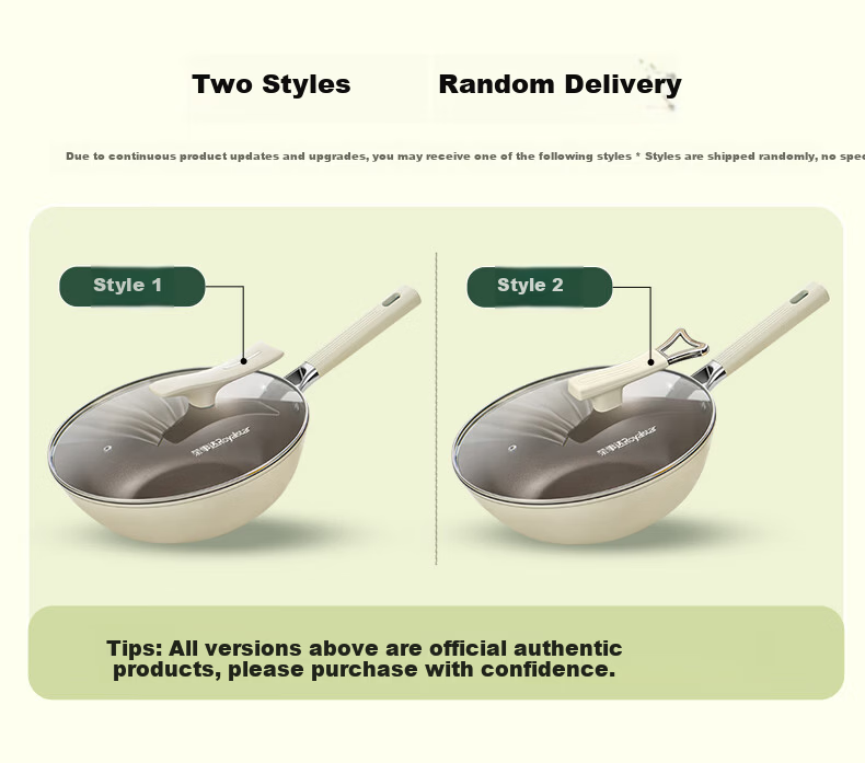 Royalstar Ceramic Non-Stick Stir-Fry Pan Lightweight Titanium Cooking Wok 32CM Compatible with Induction and Gas Stoves 2