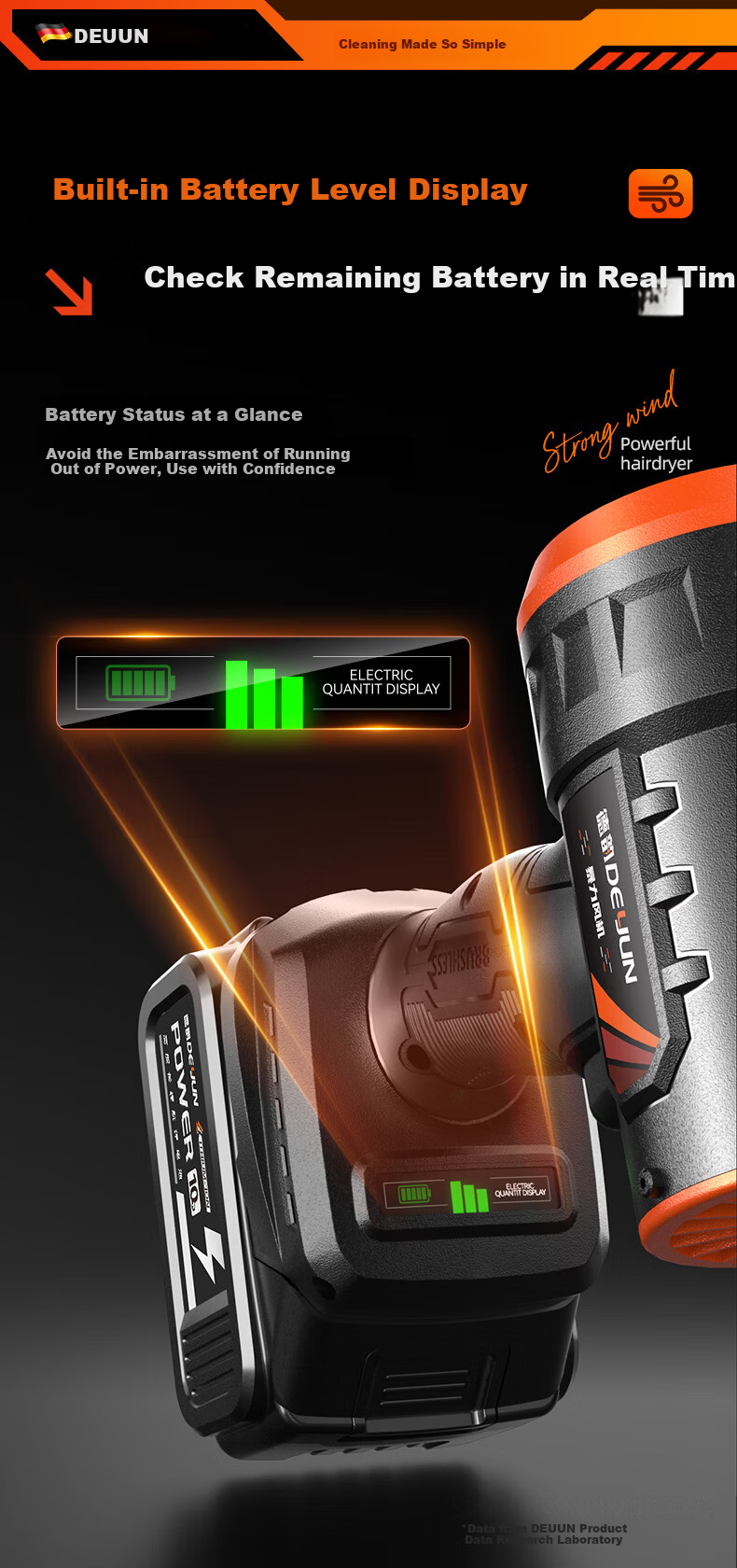Deyun Handao High-Power Turbo Fan Strong Blower Lithium Battery Storm Gun Blower Dust and Snow Blower 9