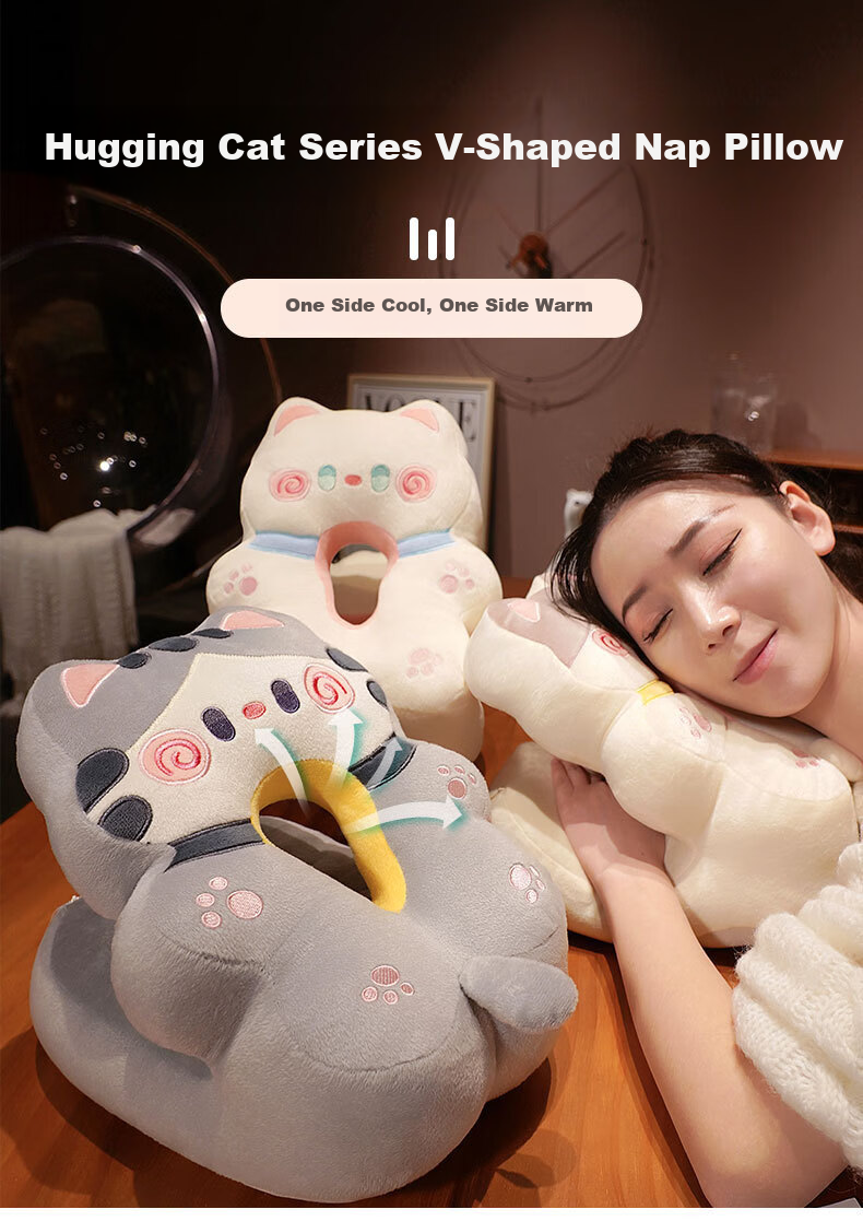 AVIVI Nap Pillow, Office Small Pillow, Nap Aid, Face-Down Pillow, Hugging Pillow, Sleeping Pillow, Face-Down Pillow, Cushion, Sunflower Pink 1