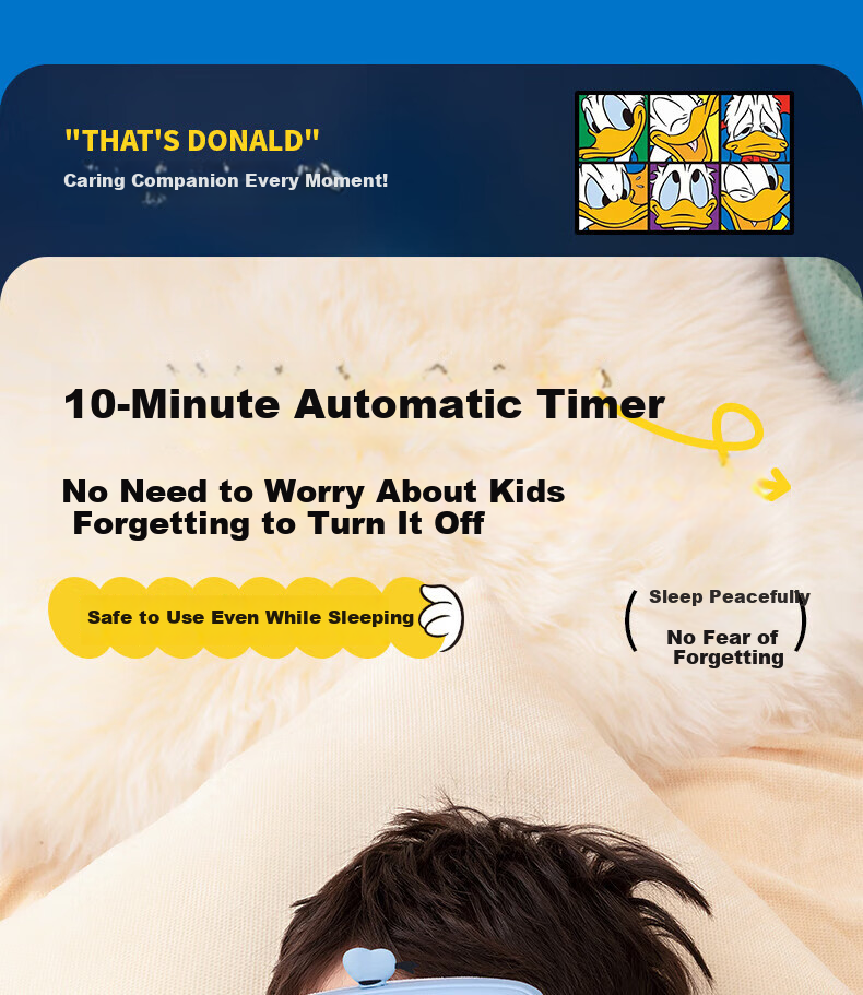 Disney Donald Duck Eye Massager Boys Birthday Gift for Children 10+ Practical Eye Massager for 12-15 Year Olds Elementary and Middle School Boys Children's Day Gift 14