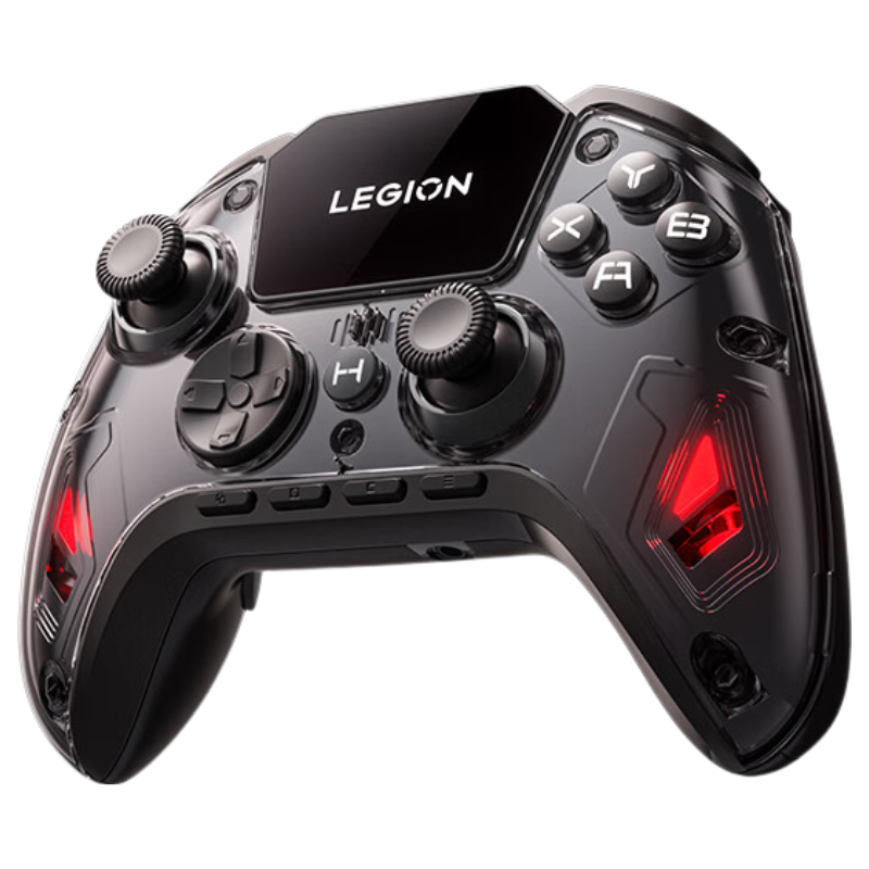 Lenovo Legion Y7 Pro Gaming Controller with Touch Smart Screen, Dual Hall Trigger, RGB Full Color, Tri-Mode Connectivity, Black