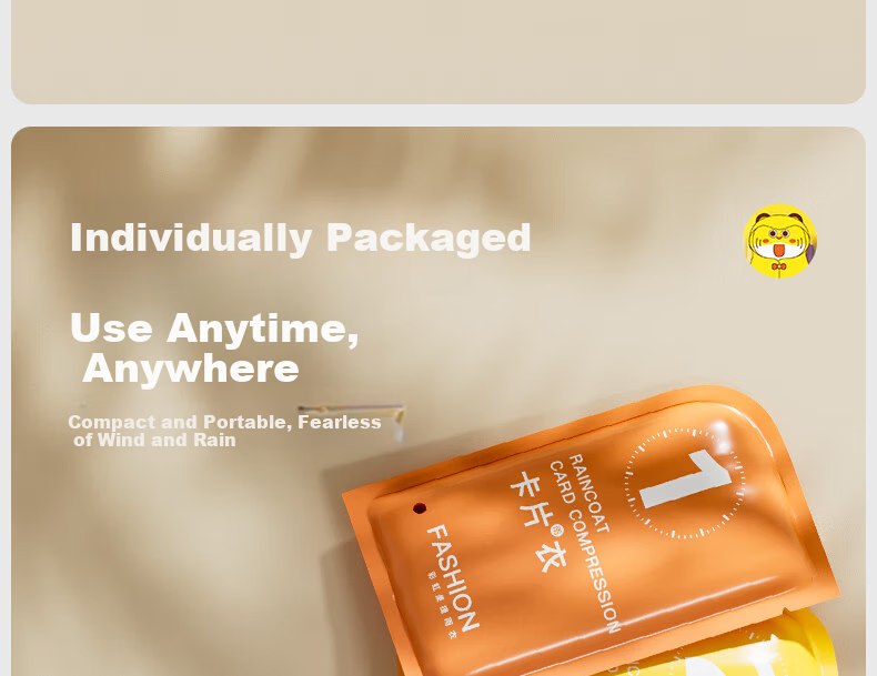 BWNK Disposable Thickened Adult Card Long Full-Body Raincoat 14-Pack 14