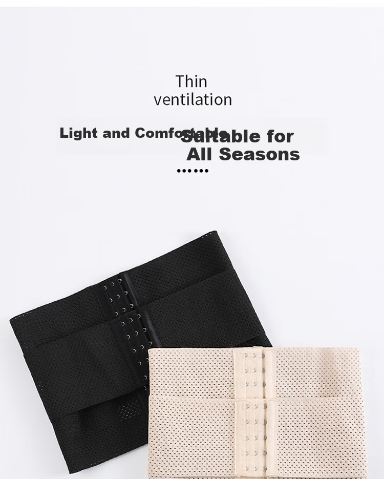 Tingmei Segmented Abdominal Binder Strong Waist Trainer Postpartum Shaping Slimming Waist Belt for Women Flat Belly Waist Support Breathable Thin Design 2