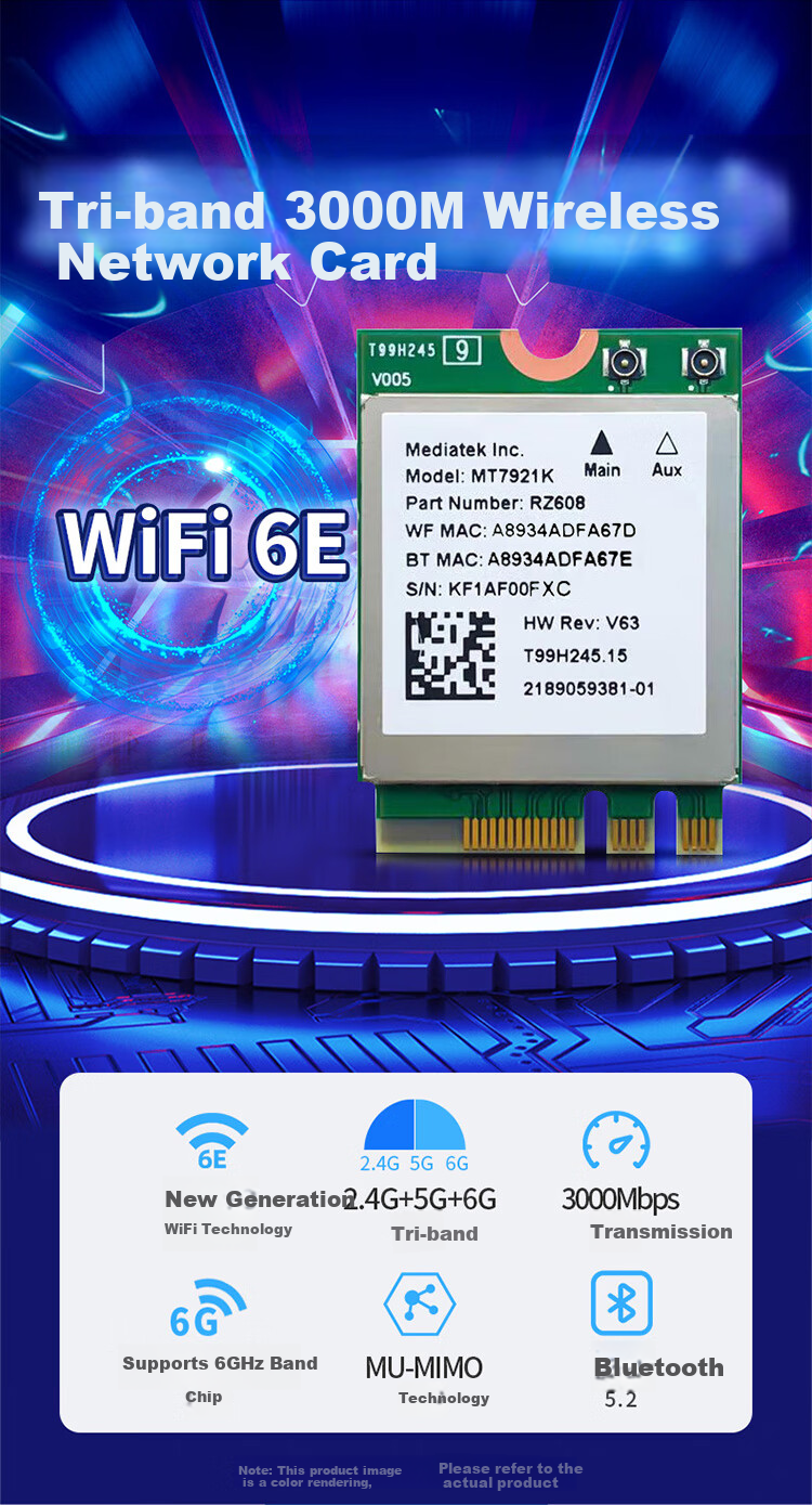 Wavlink NWP004 PCI-E 10G Gigabit Network Card, Desktop Computer Internal PCIE to Gigabit Network Adapter, RJ45 Ethernet Port, High-Speed Expansio 2