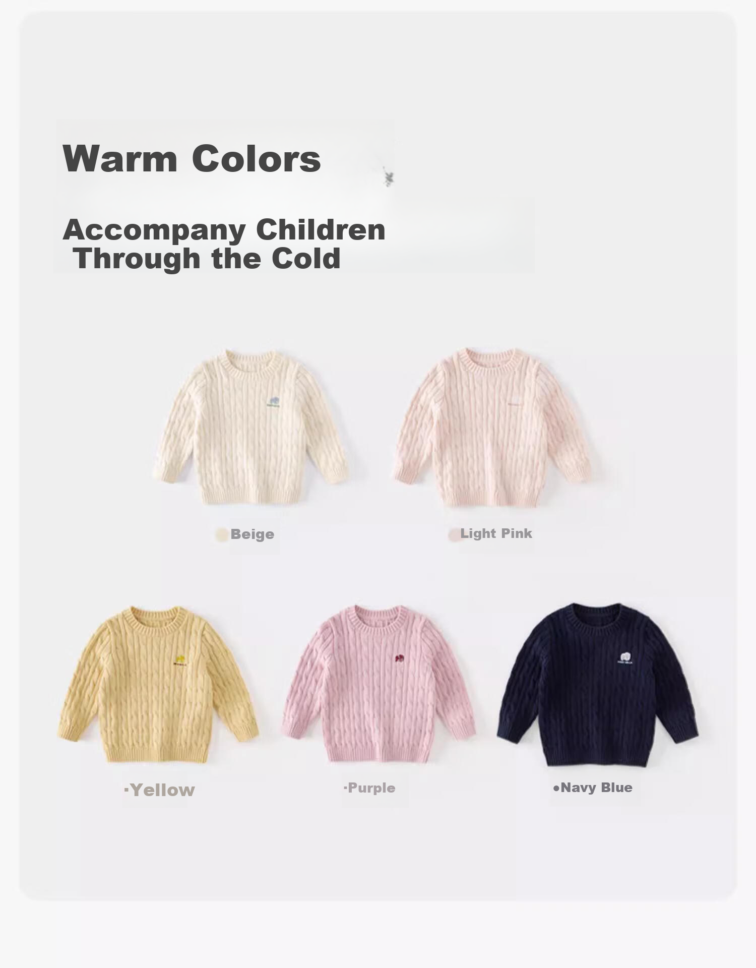 DAVE & BELLA Kids Sweater Girls Autumn Knit Pullover Boys Big Kids Top 6