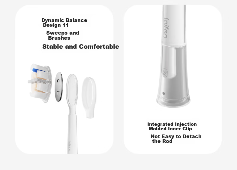 Laifen Second Generation Electric Sonic Toothbrush i2 ABS Model Deep Cleaning Gum Care Adult Toothbrush Upgraded Light Gray Couples Birthday Gift for Him/Her 8