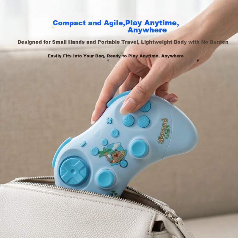 GuliKit Guli Spirit 2 Star Sand Island Story Limited Edition Mini Pocket Controller One-Key Wake Compatible with PC Switch 2 Wireless Bluetooth Symmetrical Gamepad for PC Android iOS