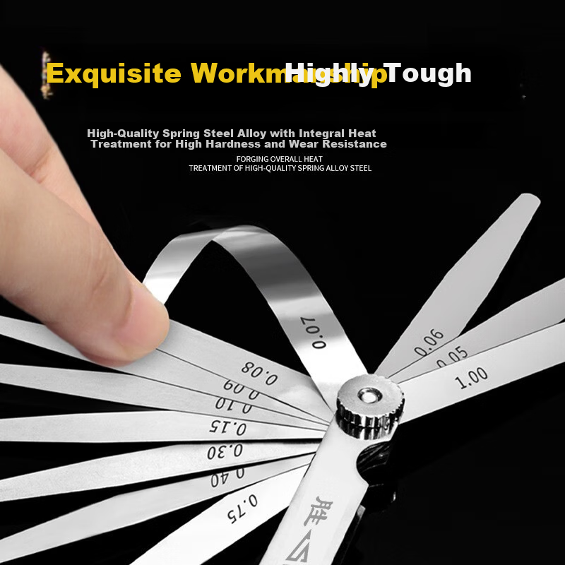 Shengda Stainless Steel High Precision Single Piece Feeler Gauge Thickness Valve Clearance Measurement Set 0.05-1.0mm