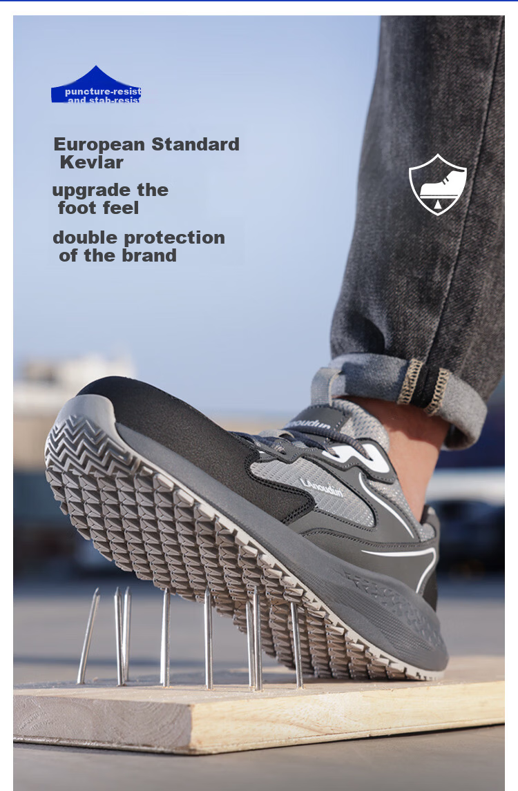 BlueOwl Shield Men's Summer Breathable Anti-Slip Insulated 10KV Anti-Smash Anti-Puncture Safety Electrician Work Shoes D210BK Size 41 14