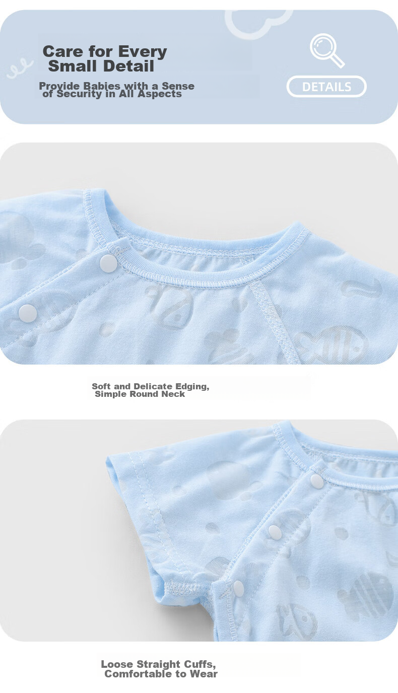 Youqi Newborn Baby Clothes, Half-Back Shirt for Infants, Summer Style, Baby Top, Thin Summer Clothing, Monk Robe, Summer Outfit 10