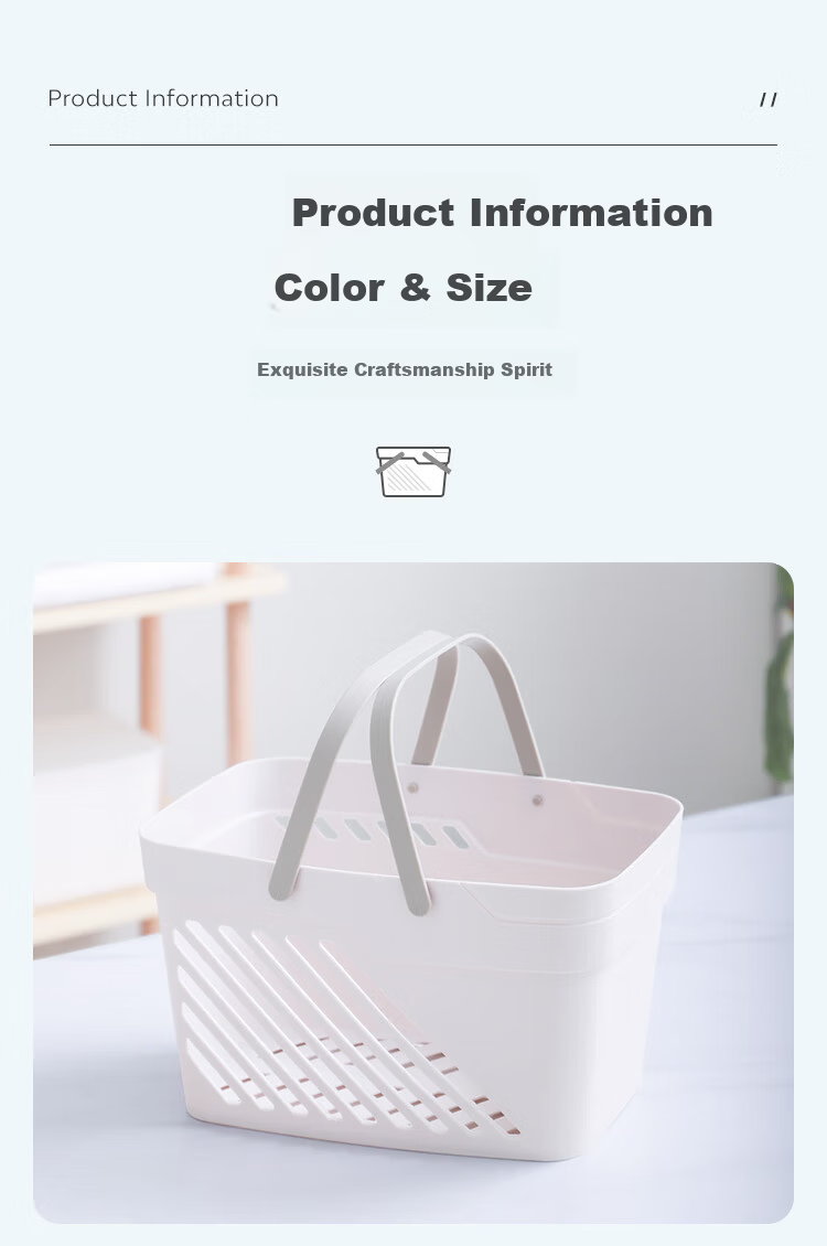 Xitianlong Large Bathroom Laundry Hamper, Household Plastic Laundry Basket, Clothes Storage Rack, Toy Storage Basket with Handle 11