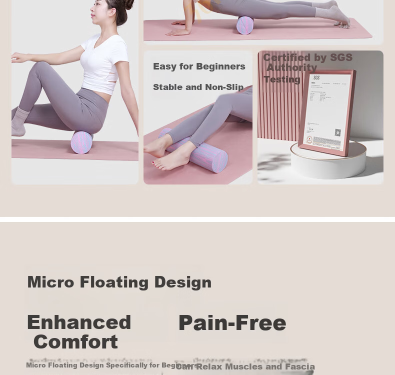 361° Solid Wolf Tooth Foam Roller Floating Point Muscle Relaxation Professional Roller Leg Massage Yoga Fitness 3
