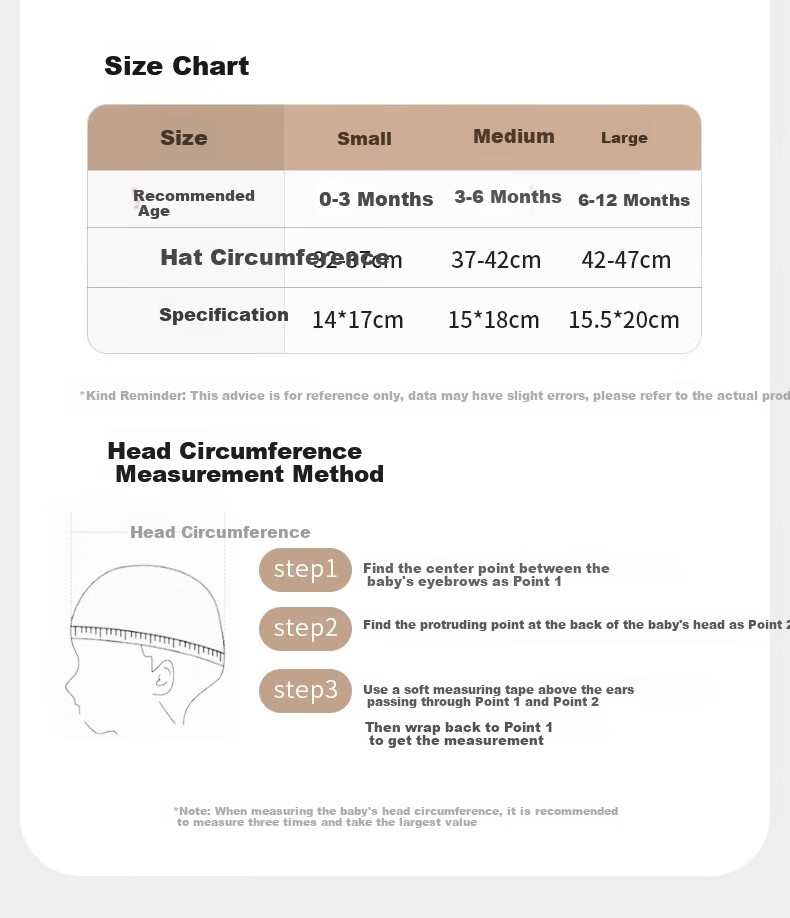 Aibedila Baby Hat Newborn Infant Seamless Cap Autumn Winter Cotton Soft Spot Protection Hat Unisex Baby Cotton Hat 0-6 Months 18
