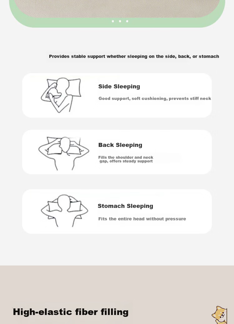 Ranpai Children's Pillow, Cervical Spine Protection, Deep Sleep, Nap, Student Pillow, Beige, for Ages 4-16, 40*60cm 6