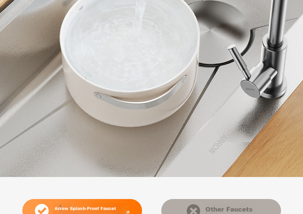 ARROW Single Cold Water Faucet 304 Stainless Steel Kitchen Sink Faucet 7