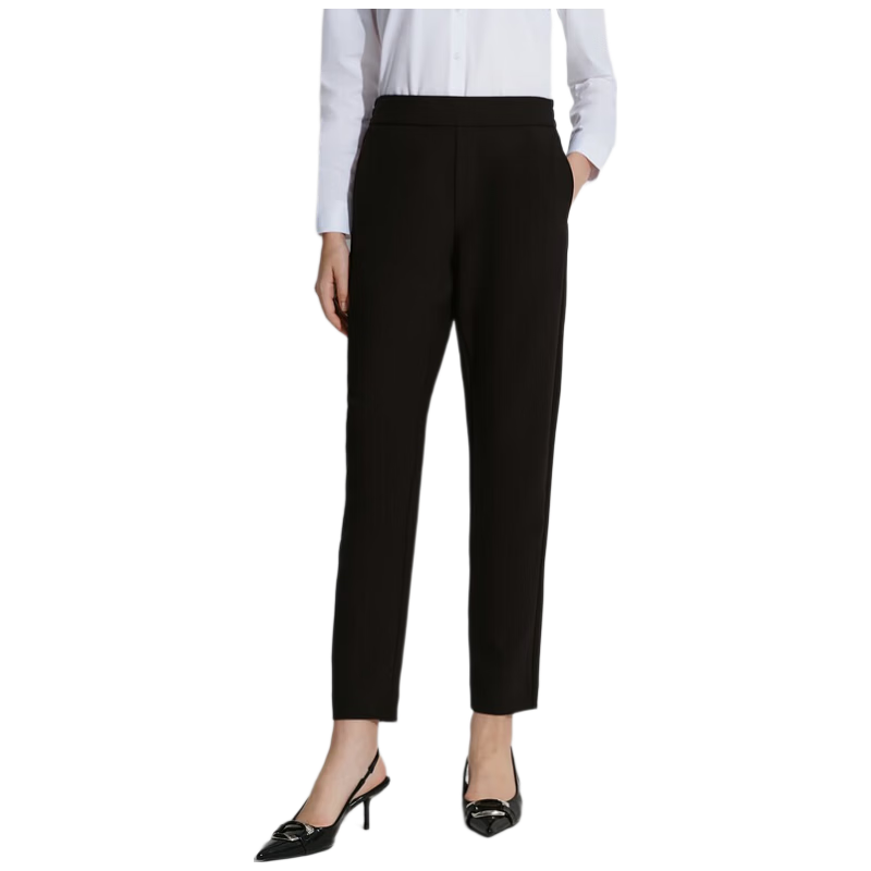 G2000 [Multi-Dimensional Elasticity] Autumn And Winter Mall-Matching Comfortable Business Cigarette Pants Casual Trousers, Black, Size 38