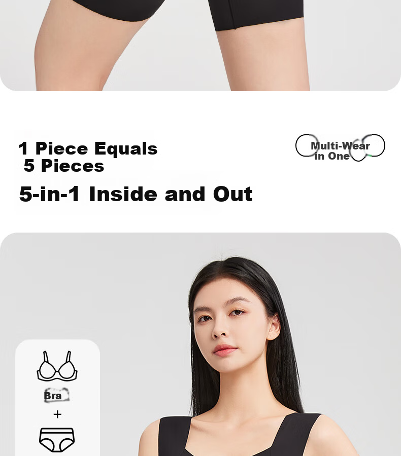 GRACEWELL Women's Shapewear Bodysuit Tummy Control Hip Lift Body Shaping Waist Cincher Wireless Back Closure Slimming Suit Black L 17