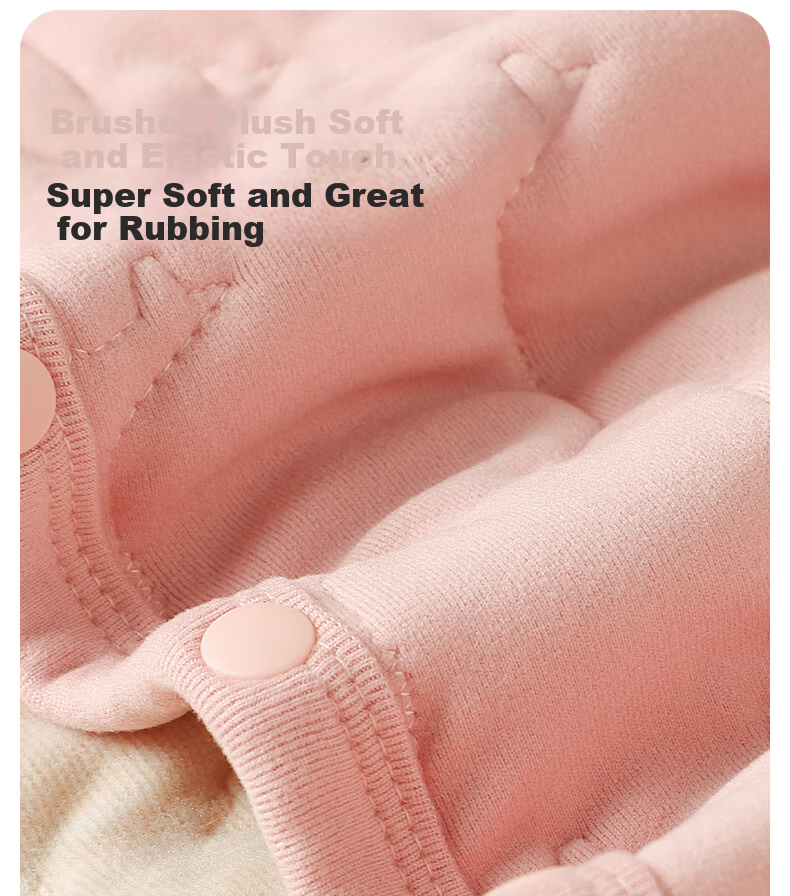 LangSha Kids Thermal Underwear Boys Girls Autumn Winter Fleece Thickened Top School Uniform Essential 6