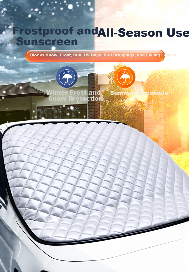 TOKUSET Car Front Windshield Sunshade Heat Insulation Sunshade Curtain Cover Snow Shield 10