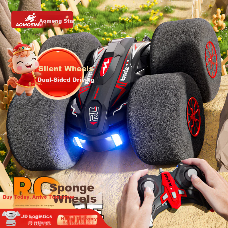 Aomengxing Remote Control Off-Road 4WD RC Professional Climbing Double-Sided Stunt Drift Car Boys Children's Day Gift