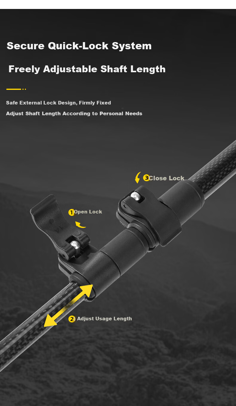CAMEL Full Carbon Lightweight Telescopic Trekking Pole Multifunctional Professional Outdoor Hiking Mountaineering 174BABP670C 4
